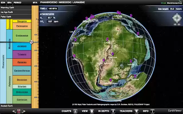 EarthViewer  from Chrome web store to be run with OffiDocs Chromium online