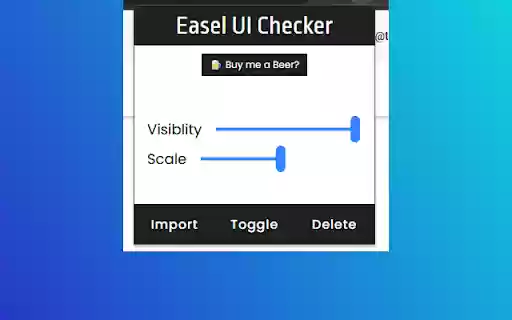 Easel UI  from Chrome web store to be run with OffiDocs Chromium online