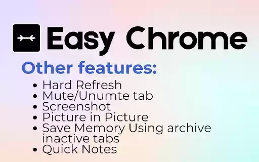 Easy Chrome  from Chrome web store to be run with OffiDocs Chromium online