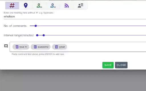 Easy Commenter for IG  from Chrome web store to be run with OffiDocs Chromium online