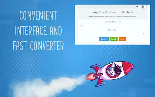 Easy, Free Discount Calculator  from Chrome web store to be run with OffiDocs Chromium online