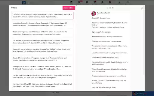 EasyGen Intelligent LinkedIn content, made easy.  from Chrome web store to be run with OffiDocs Chromium online