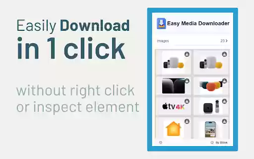 Easy Media Downloader by Bliink from Chrome web store to be run with OffiDocs Chromium online Easy Media Downloader by Bliink from Chrome web store to be run with OffiDocs Chromium online