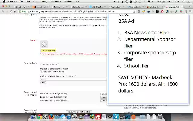 Easy NotePad  from Chrome web store to be run with OffiDocs Chromium online