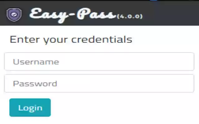 EasyPass from Chrome web store to be run with OffiDocs Chromium online EasyPass from Chrome web store to be run with OffiDocs Chromium online