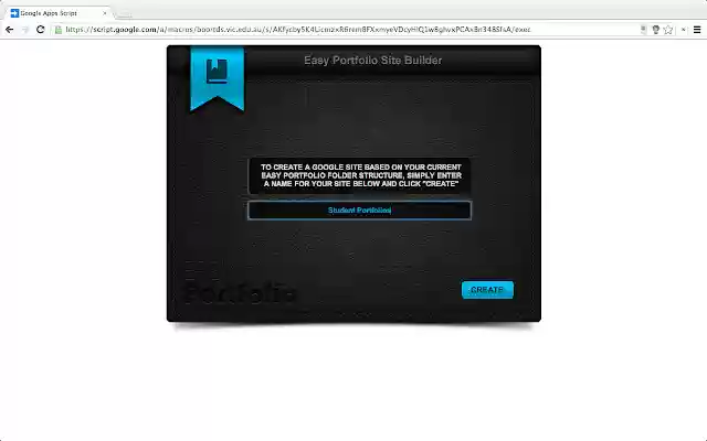 Easy Portfolio Site Builder  from Chrome web store to be run with OffiDocs Chromium online
