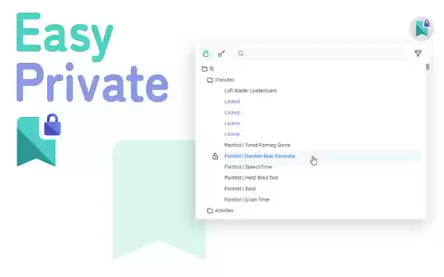 Semplici segnalibri privati ​​dal negozio web di Chrome da eseguire con OffiDocs Chromium online