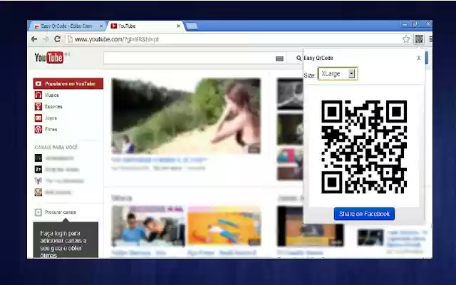 Easy QRcode  from Chrome web store to be run with OffiDocs Chromium online