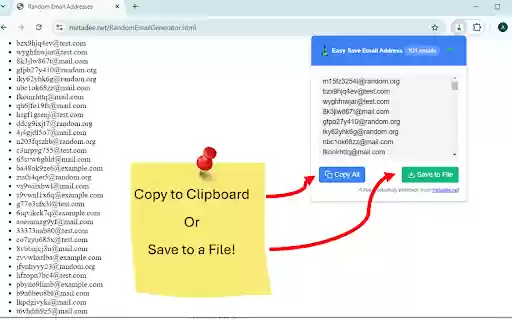Easy Save Email Address  from Chrome web store to be run with OffiDocs Chromium online