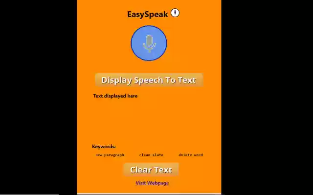 EasySpeak  from Chrome web store to be run with OffiDocs Chromium online