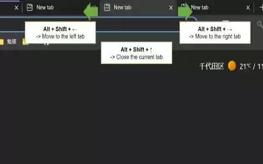 Easy Tab Switcher  from Chrome web store to be run with OffiDocs Chromium online