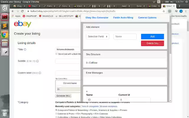 Ebay Sku Generator from Chrome web store to be run with OffiDocs Chromium online Ebay Sku Generator from Chrome web store to be run with OffiDocs Chromium online