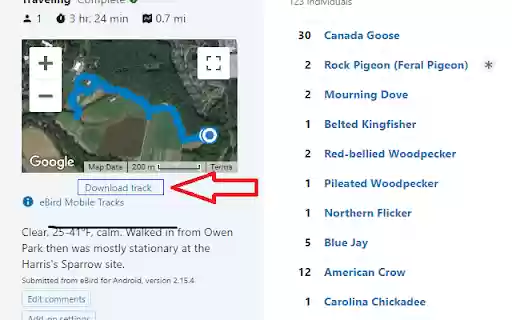 eBird assistant  from Chrome web store to be run with OffiDocs Chromium online