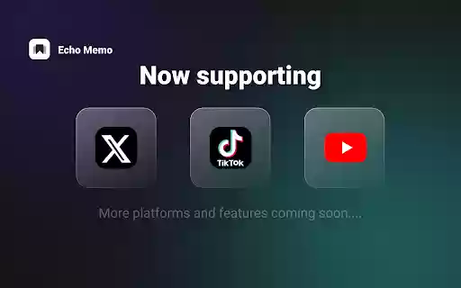 Echo Memo Social media bookmark powered by AI  from Chrome web store to be run with OffiDocs Chromium online