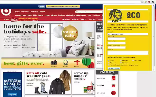 eCommerce Outtakes  from Chrome web store to be run with OffiDocs Chromium online