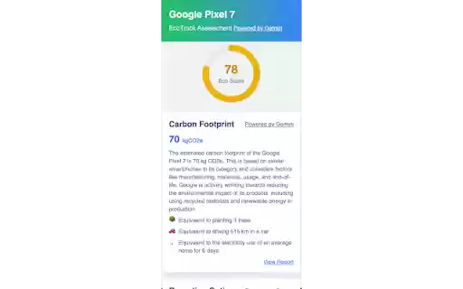 Ecotrack  from Chrome web store to be run with OffiDocs Chromium online
