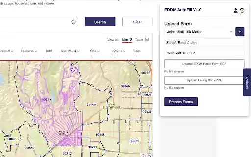 EDDM AutoFill  from Chrome web store to be run with OffiDocs Chromium online