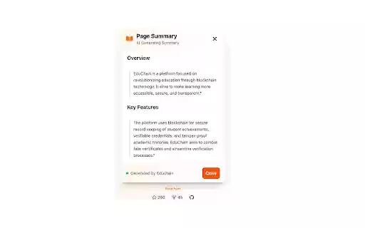 Educhain  from Chrome web store to be run with OffiDocs Chromium online