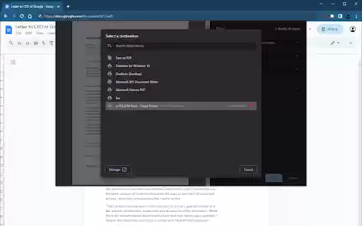 e FOLLOW Print  from Chrome web store to be run with OffiDocs Chromium online