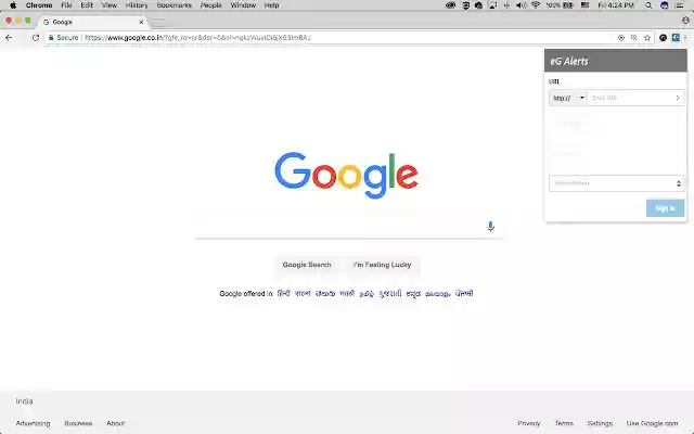 eG Alerts  from Chrome web store to be run with OffiDocs Chromium online