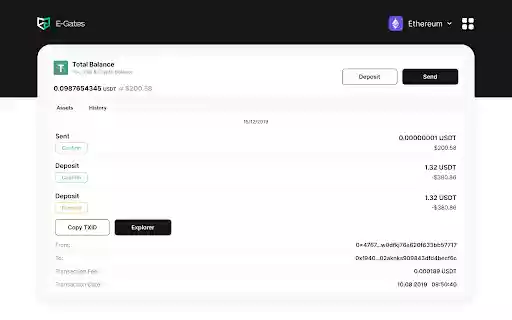 E Gates Wallet  from Chrome web store to be run with OffiDocs Chromium online