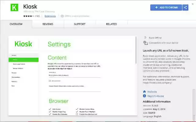 eGov Kiosk  from Chrome web store to be run with OffiDocs Chromium online