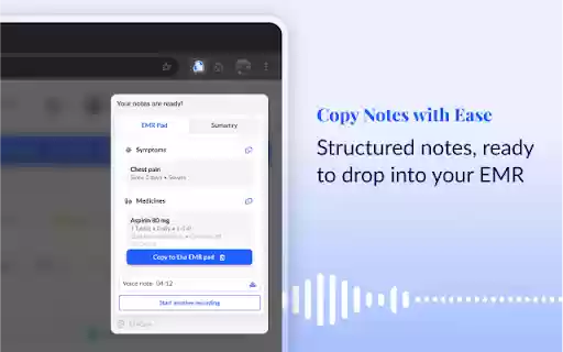 EkaScribe: AI Powered Clinical Documentation  from Chrome web store to be run with OffiDocs Chromium online