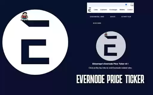 Ekiserrepes Evernode Price Ticker  from Chrome web store to be run with OffiDocs Chromium online