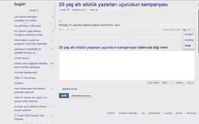 Ekşi Sözlük Troll Butonu  from Chrome web store to be run with OffiDocs Chromium online