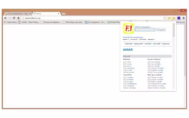 El Conjugador Extension  from Chrome web store to be run with OffiDocs Chromium online