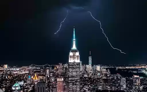 Electric NYC Night Theme  from Chrome web store to be run with OffiDocs Chromium online