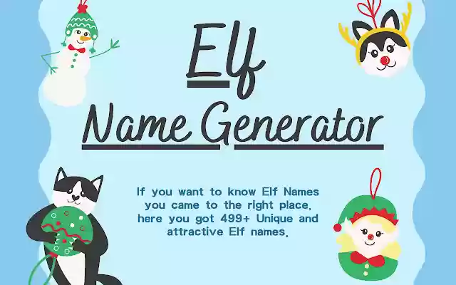 Elf Name Generator | 1000s of elf names  from Chrome web store to be run with OffiDocs Chromium online