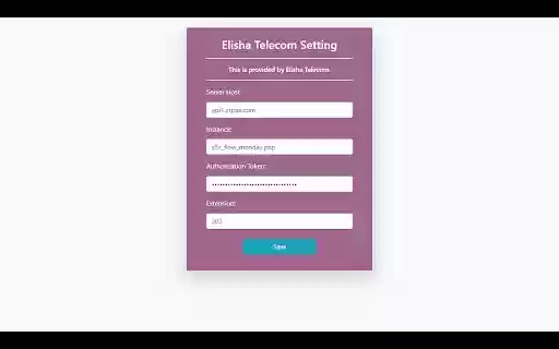Elisha Telecom Extension (V)  from Chrome web store to be run with OffiDocs Chromium online