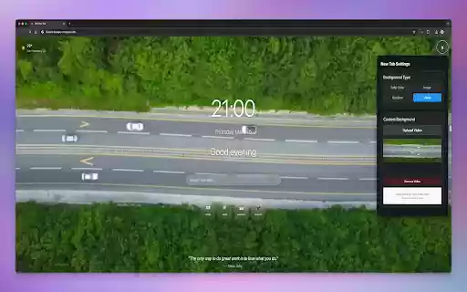 Elk New Tab  from Chrome web store to be run with OffiDocs Chromium online