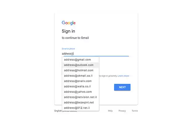 Email Address Autocomplete  from Chrome web store to be run with OffiDocs Chromium online