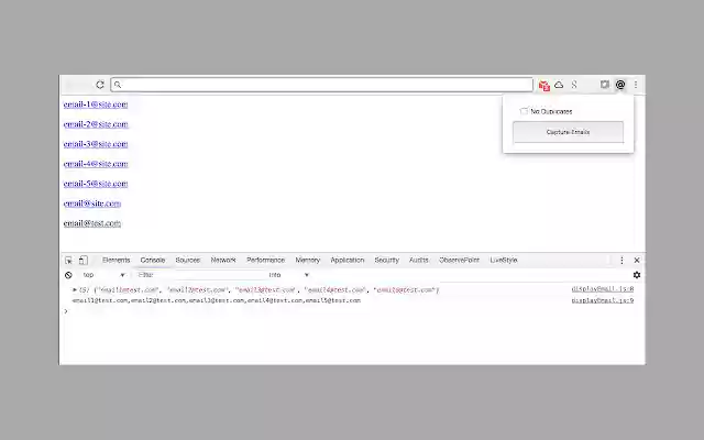 Email Capture from Chrome web store to be run with OffiDocs Chromium online Email Capture from Chrome web store to be run with OffiDocs Chromium online