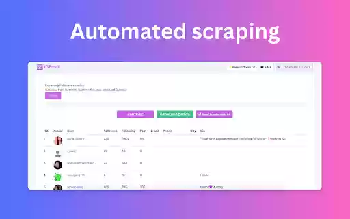 Email Extractor Email Scraper and Extractor for Ins  from Chrome web store to be run with OffiDocs Chromium online
