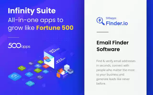 Email Finder by 500apps  from Chrome web store to be run with OffiDocs Chromium online