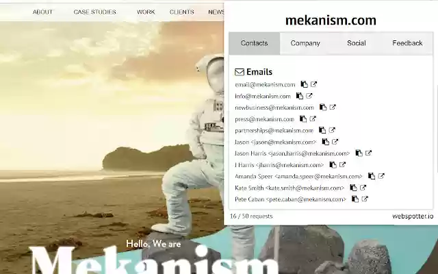 Tra cứu email và Tìm kiếm email bằng Webspotter từ cửa hàng Chrome trực tuyến sẽ được chạy với OffiDocs Chromium trực tuyến