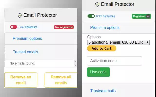 Email Protector  from Chrome web store to be run with OffiDocs Chromium online Email Protector  from Chrome web store to be run with OffiDocs Chromium online
