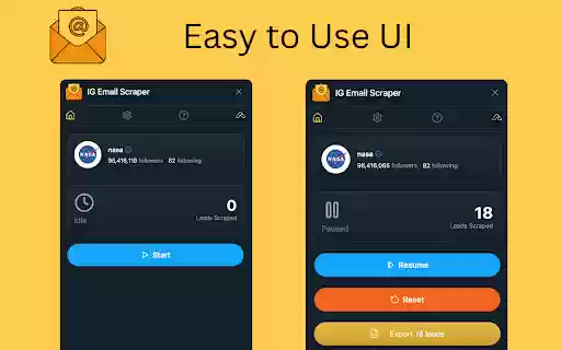 Email Scraper for Ins  from Chrome web store to be run with OffiDocs Chromium online