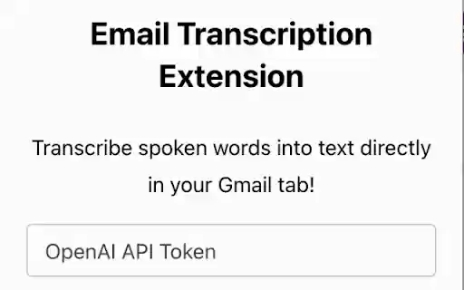 Email Transcription  from Chrome web store to be run with OffiDocs Chromium online