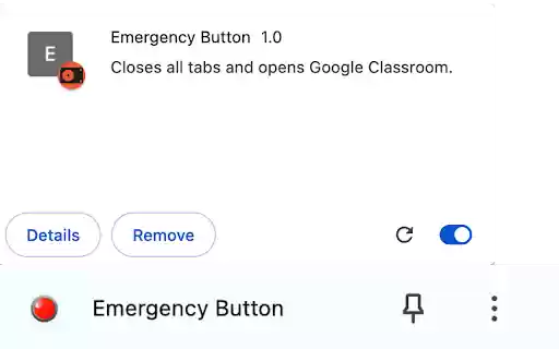 Emergency Button  from Chrome web store to be run with OffiDocs Chromium online