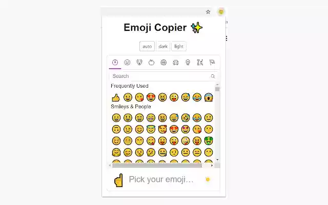 Emoji Copier  from Chrome web store to be run with OffiDocs Chromium online