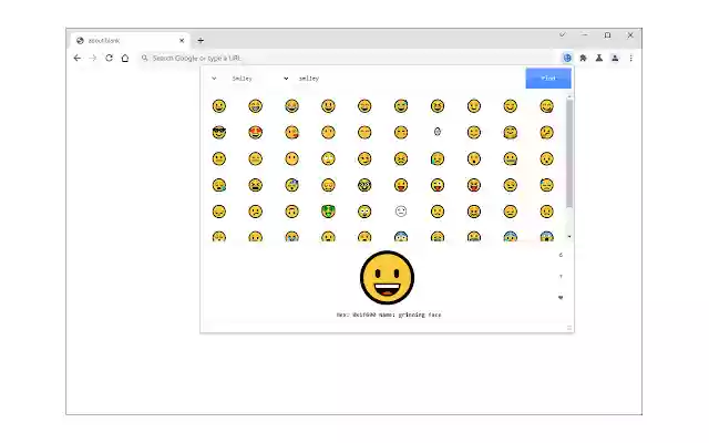 Emoji Finder  from Chrome web store to be run with OffiDocs Chromium online