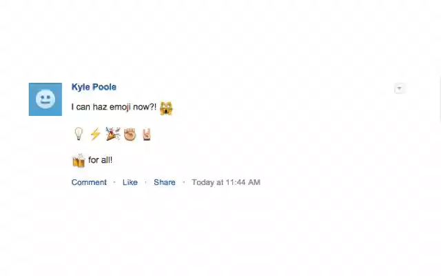 Emoji for Chatter  from Chrome web store to be run with OffiDocs Chromium online