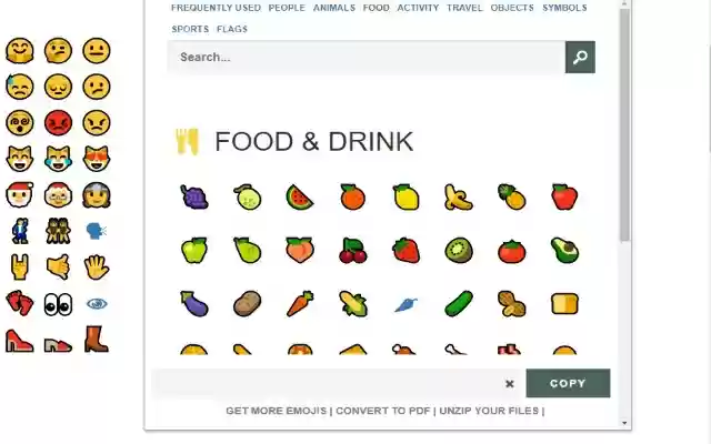 Le clavier Emoji pour Google Chrome™ de la boutique en ligne Chrome doit être exécuté avec OffiDocs Chromium en ligne