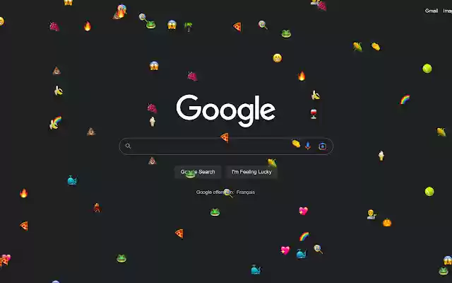 Emoji rain  from Chrome web store to be run with OffiDocs Chromium online