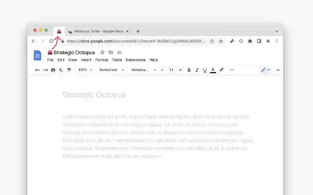Emoji Title to Favicon  from Chrome web store to be run with OffiDocs Chromium online