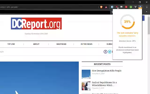 Emotilyzer  from Chrome web store to be run with OffiDocs Chromium online